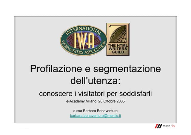 Segmentazione Utenza | PDF