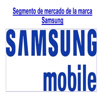 Segmento de mercado de la marca samsung