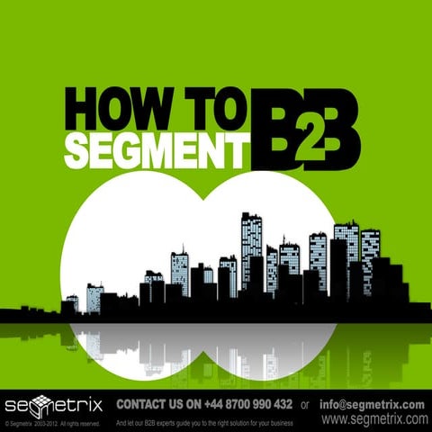 B2B Market Segmentation and Analytics