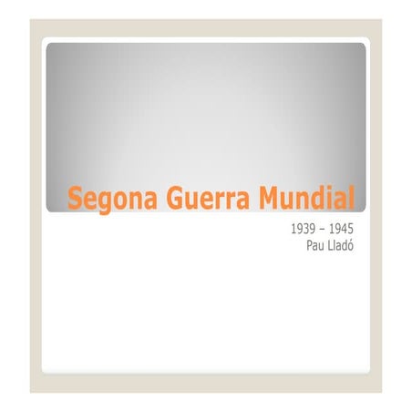 Segona Guerra Mundial