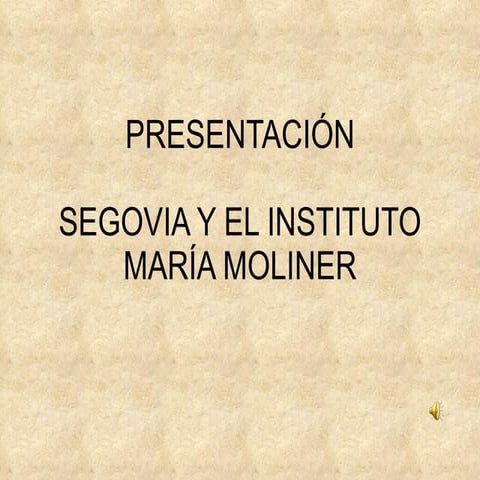 Segovia. Spain.Presentation