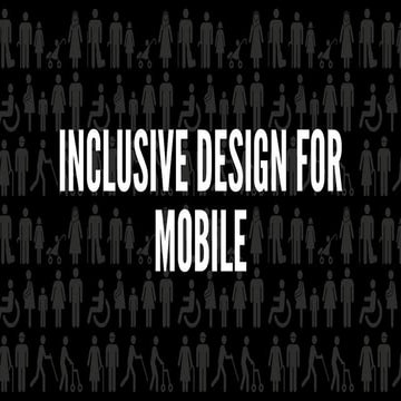 Inclusive Design for Mobile | PDF