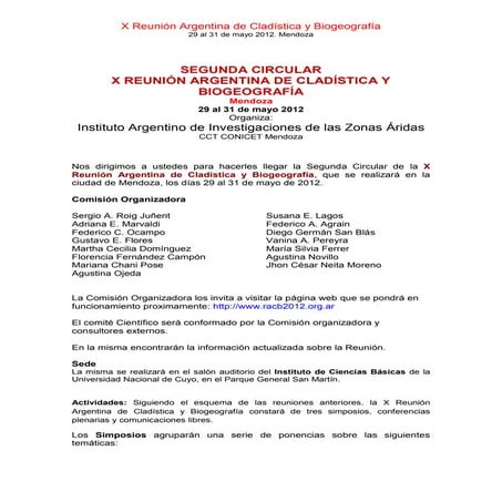 Segunda circular xracb