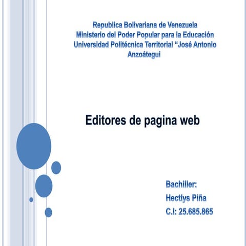 Editores de Pagina Web