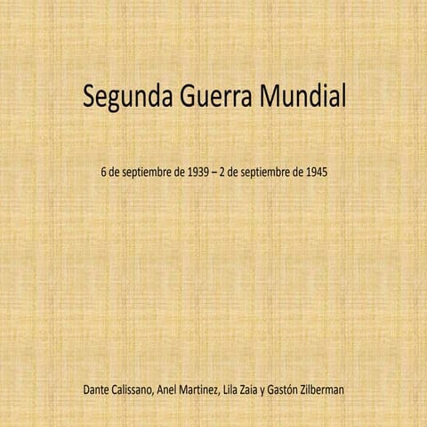 Segunda guerra mundial