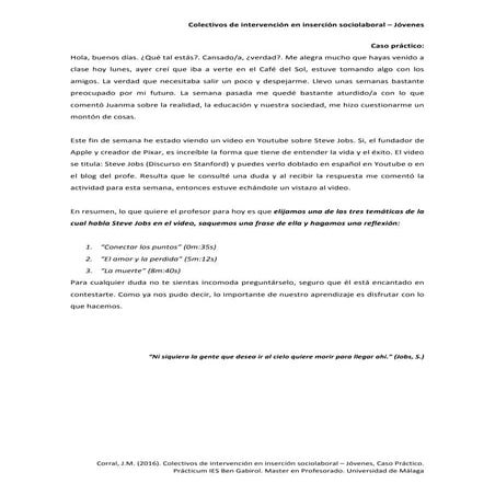 Corral, J.M. (2016). Colectivos de intervención en inserción sociolaboral - J...