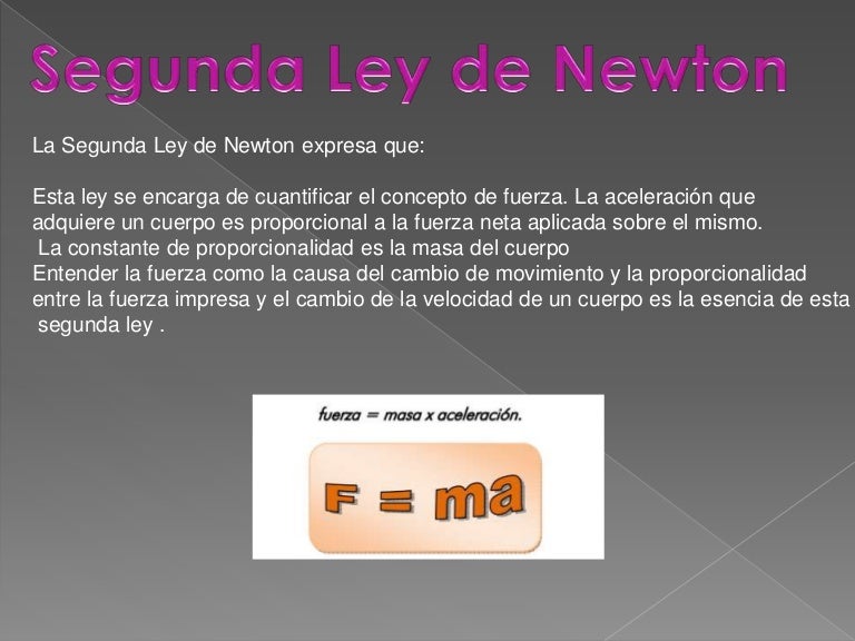 Segunda Ley De Newton