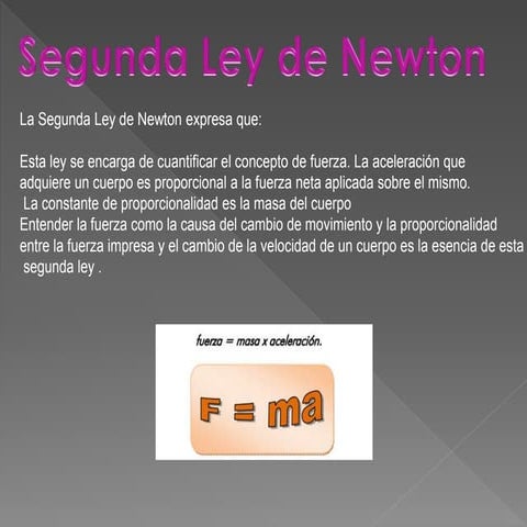 Segunda Ley De Newton
