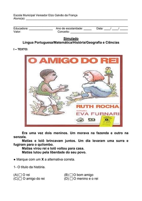 Segunda prova suely 2012