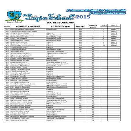 Segundo de-secundaria