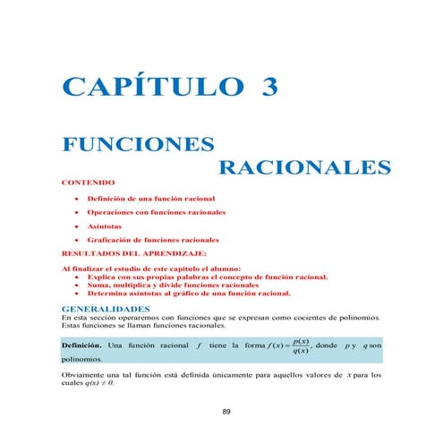 FUNCIONES RACIONALES