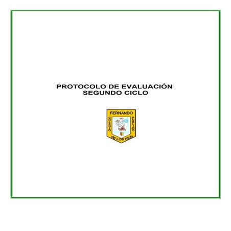PROTOCOLO EVALUACIÓN 2º CICLO DE ED.PRIMARIA