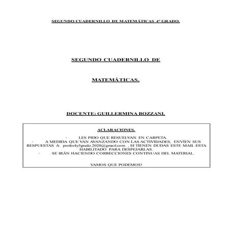 Segundo cuadernillo de matematica 4to a definitivo