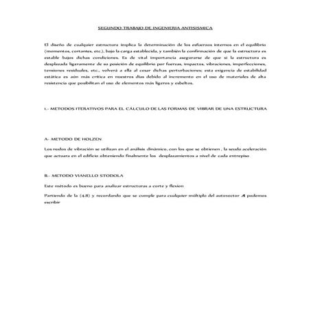 Segundo trabajo de ingenieria antisismica