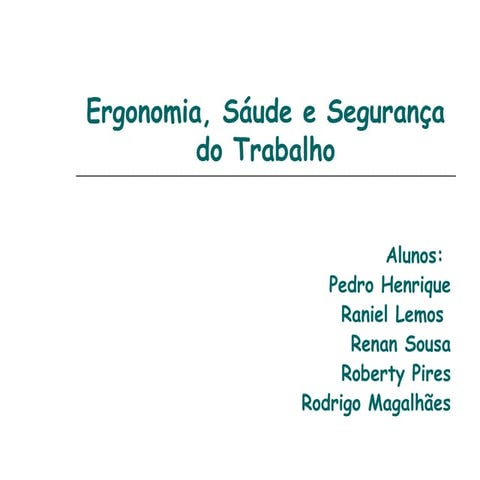 Segurança do trabalho