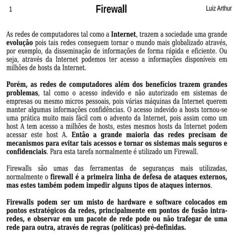 Segurança da Informação - Firewall