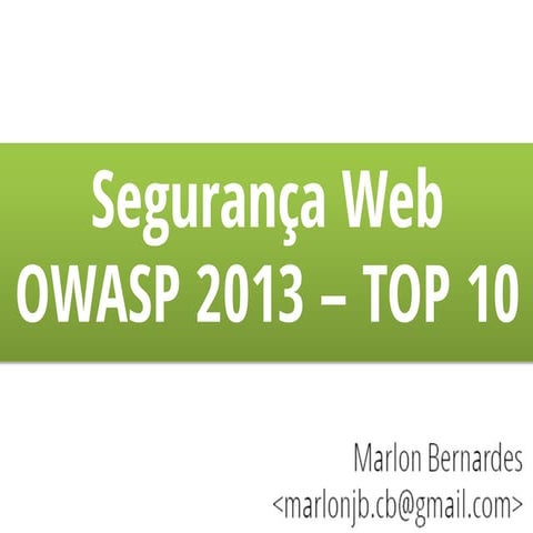 OWASP TOP 10 - Web Security