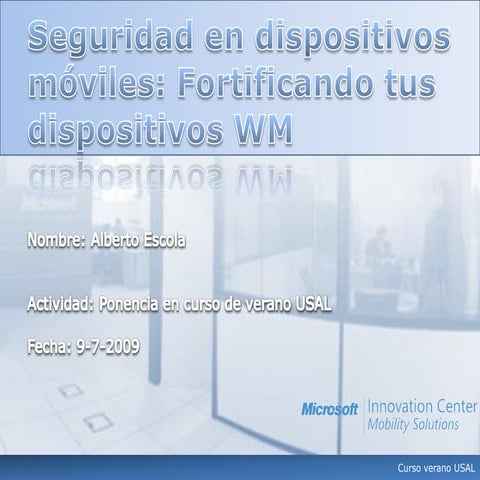 Seguridad en dispositivos móviles