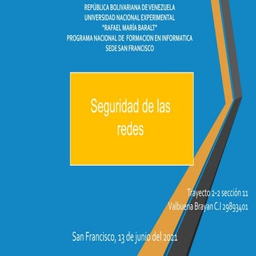 Seguridad de las redes