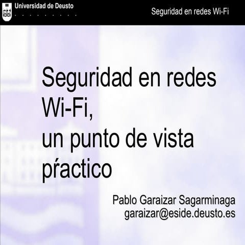 Seguridad en redes WiFi