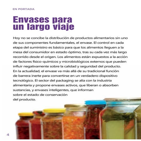 Envases para un largo viaje
