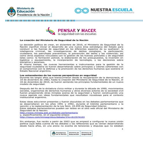 La concepción de la seguridad ciudadana entre 25/5/2003 y 9/12/2015