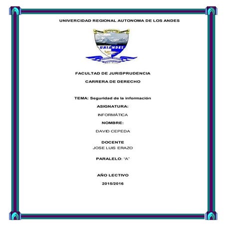 Seguridad de la información.