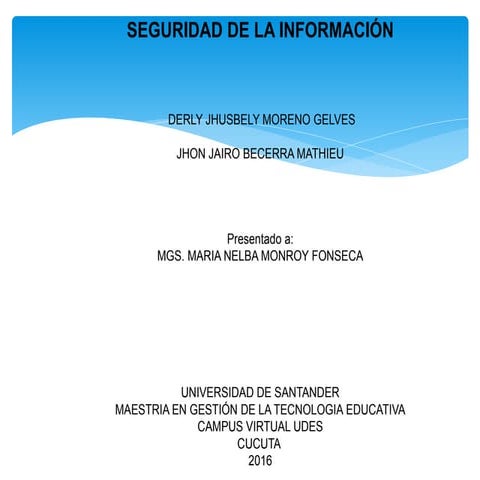 Seguridad de la informacion