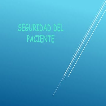 Seguridad del paciente | PPTX