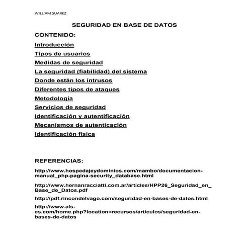 Seguridad En Base De Datos