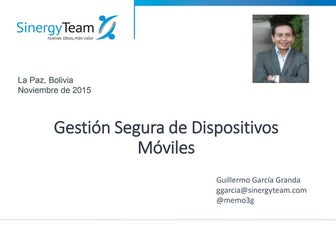 Gestión Segura de Dispositivos Móviles en la Empresa