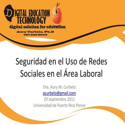 Seguridad en el uso de redes sociales en el área laboral 