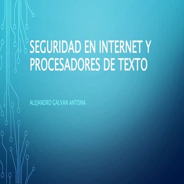 Seguridad en internet y procesadores de texto    