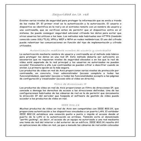 Seguridad en la  red