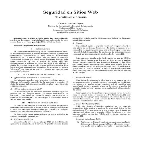 Seguridad en la web   no confíes en el usuario