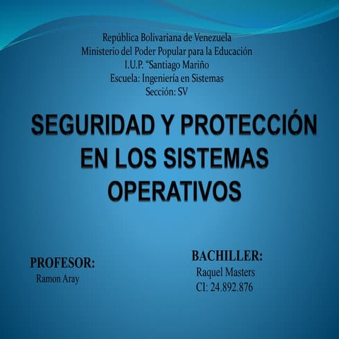 Protección y Seguridad en los SO