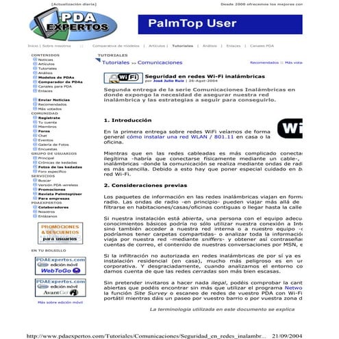 Seguridad En Redes Inalambricas Wifi