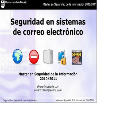 Seguridad en sistemas de correo electrónico