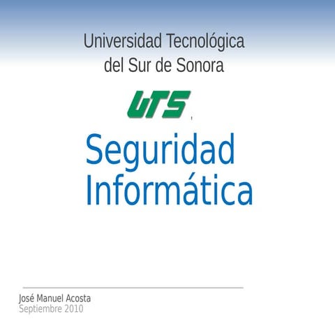 Seguridad Informática - UTS