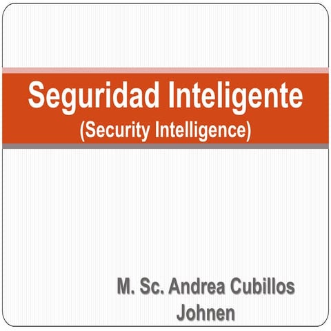 Seguridad inteligente (Security Intelligence)