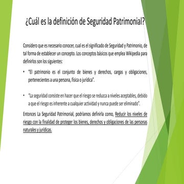 Definición de Seguridad Patrimonial 