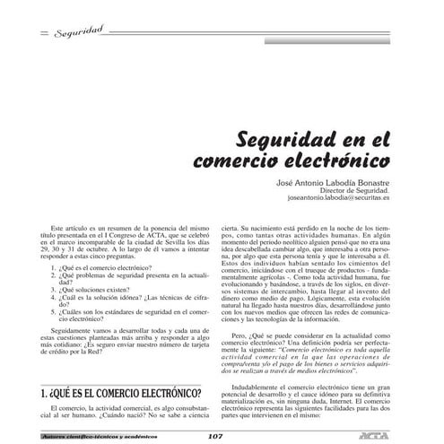 Seguridad previa en comercio