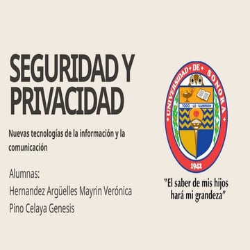 Seguridad y Privacidad