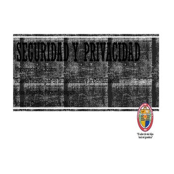 Seguridad y privacidad en el internet. Luisa Becerril