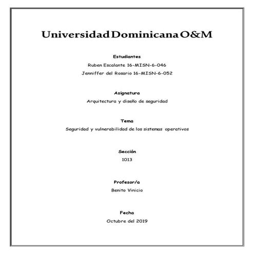 Seguridad y vulnerabilidad s.o - Security and vulnerability S.O