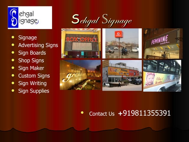 Sehgal  signage