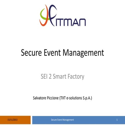 Secure Event Management - SEI 2 Smart Factory