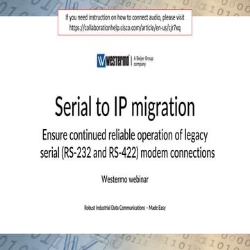 How to migrate legacy serial devices to IP broadband