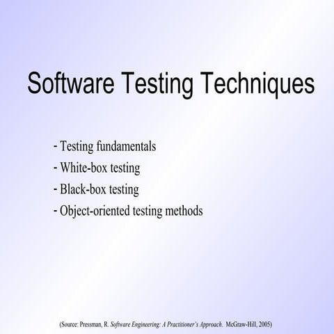 Seii unit6 software-testing-techniques | PPT