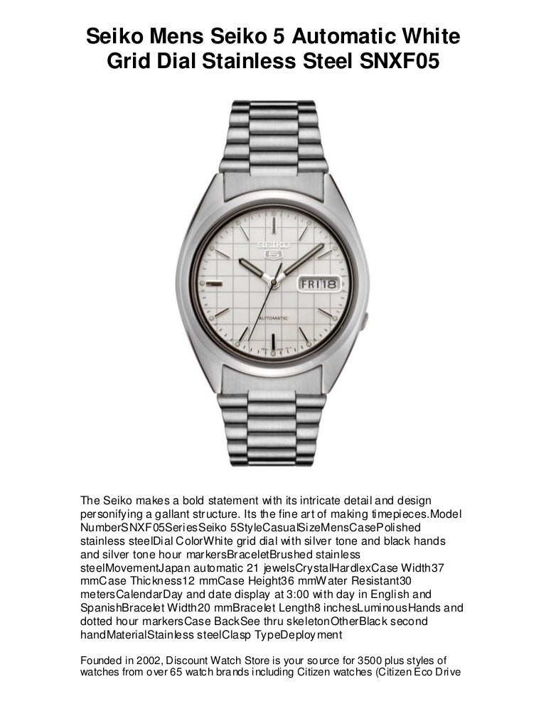 seiko 5 automatic snxf05